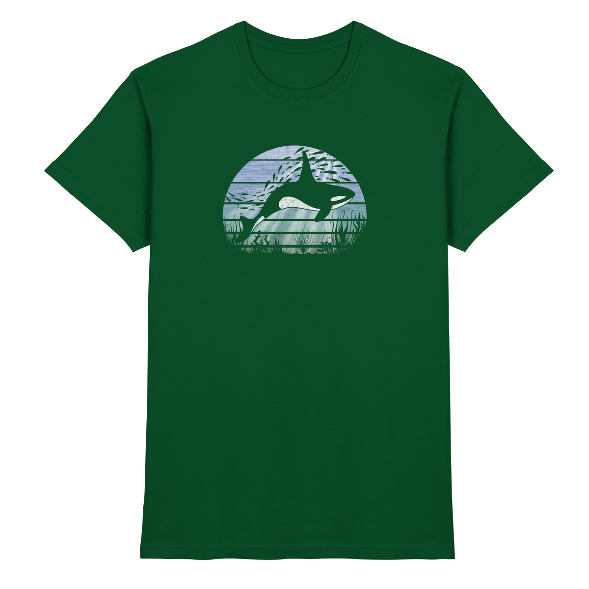 Retro Tiefsee Schwertwal Orca - Premium Shirt