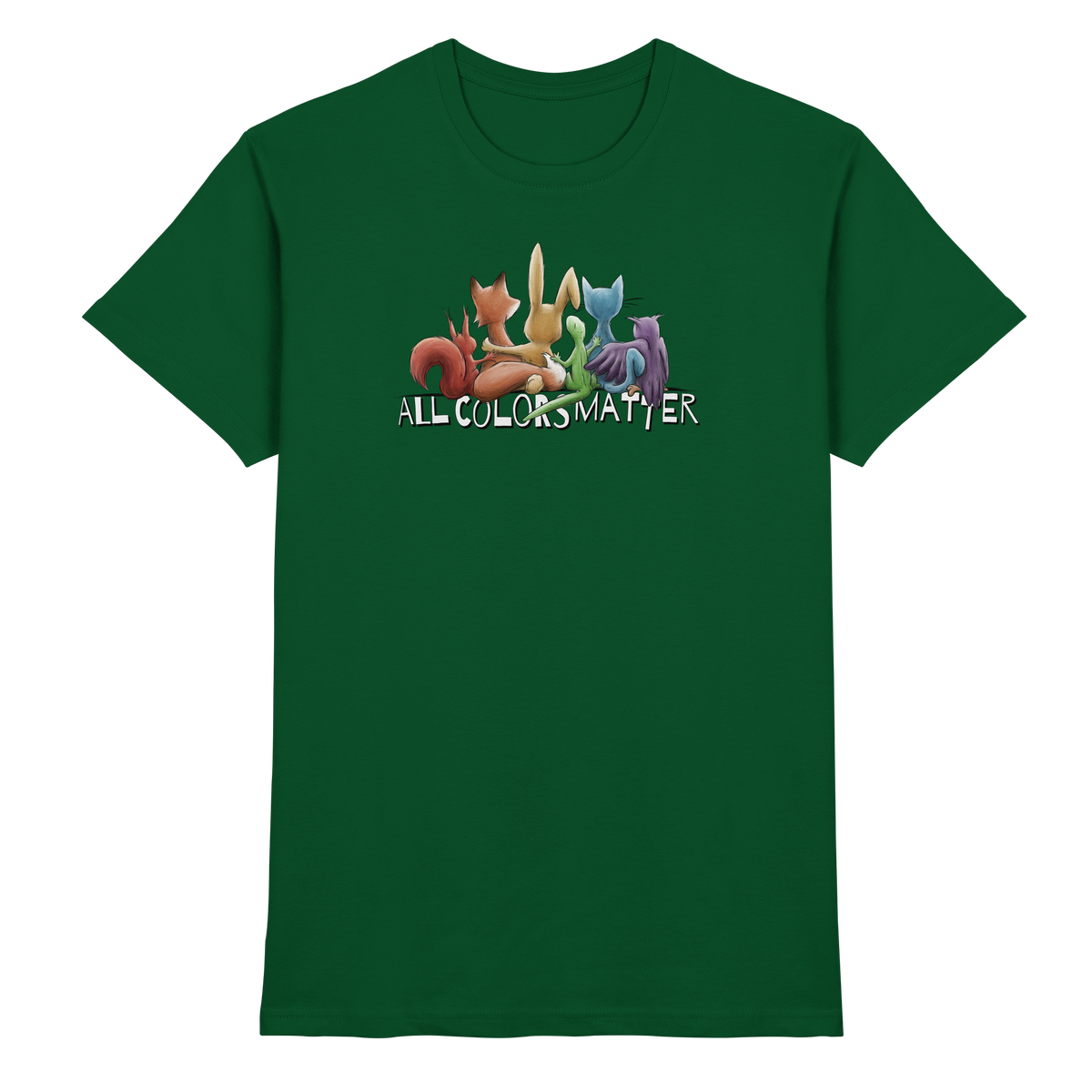 All Colors Matter! Regenbogen Tiere für Vielfalt - Premium Shirt