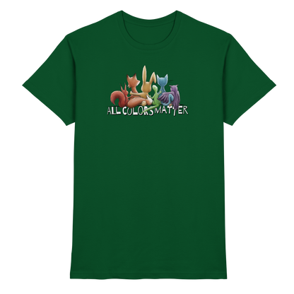 All Colors Matter! Regenbogen Tiere für Vielfalt - Premium Shirt