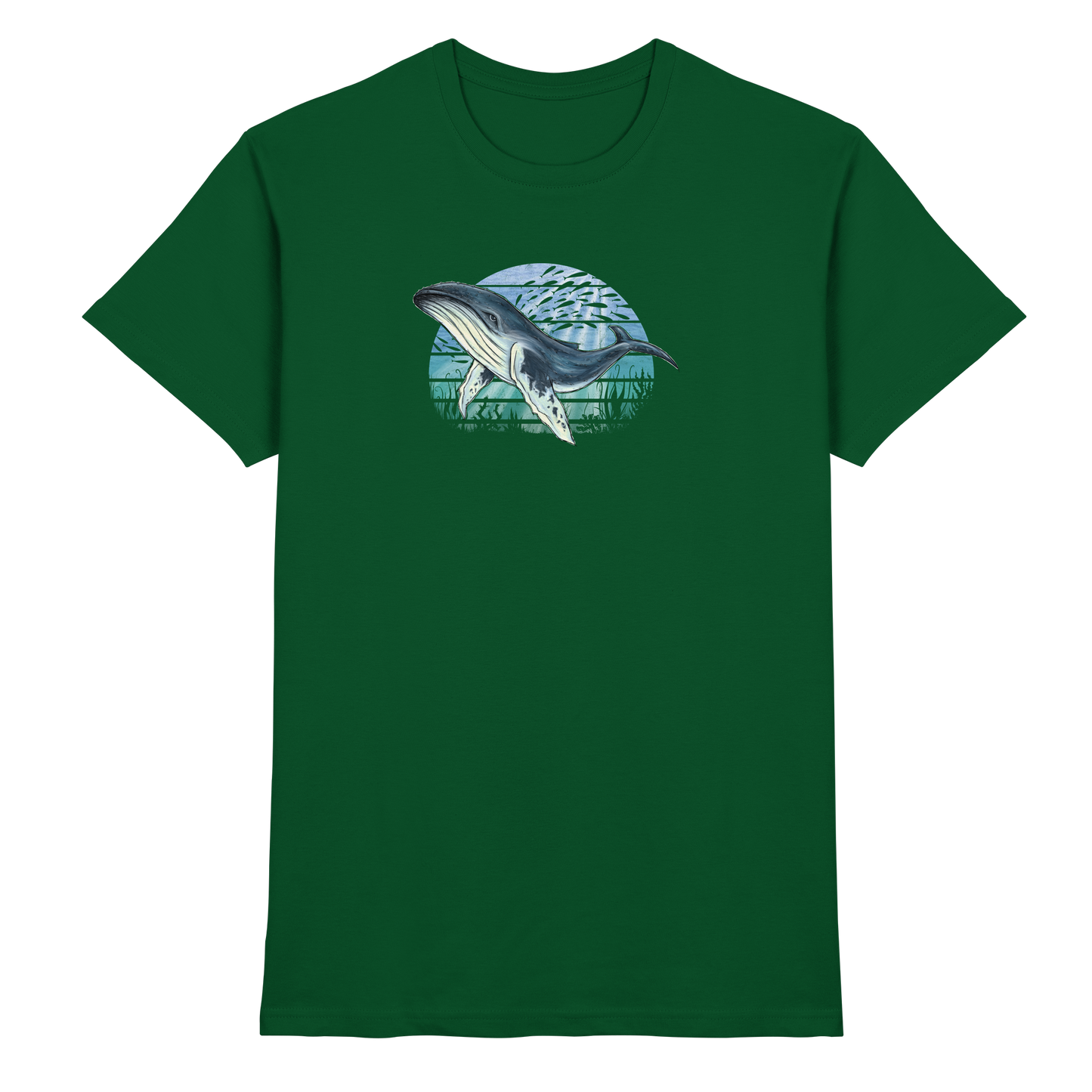 Retro Unterwasser Buckelwal - Premium Shirt