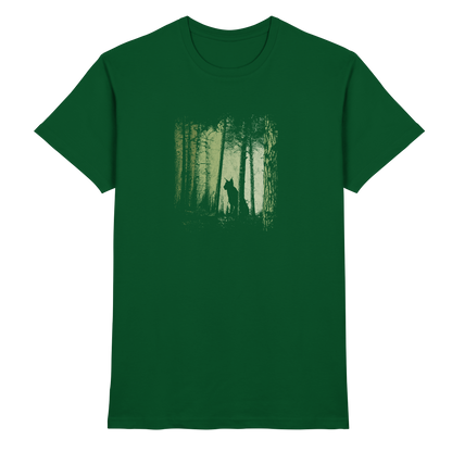 Luchs Wildkatze im Zwielicht Wald - Premium Shirt