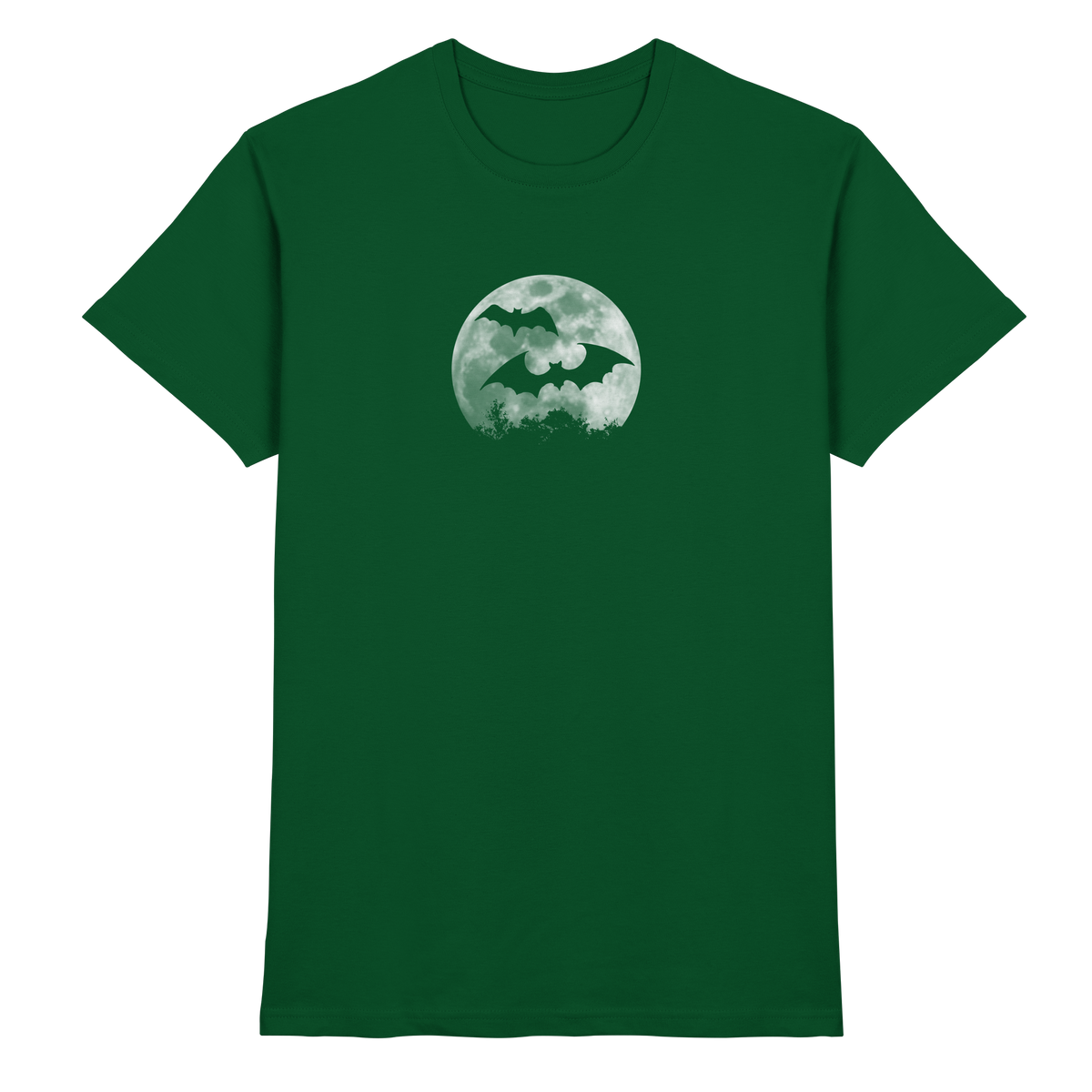Fledermaus Silhouetten bei Vollmond - Premium Shirt