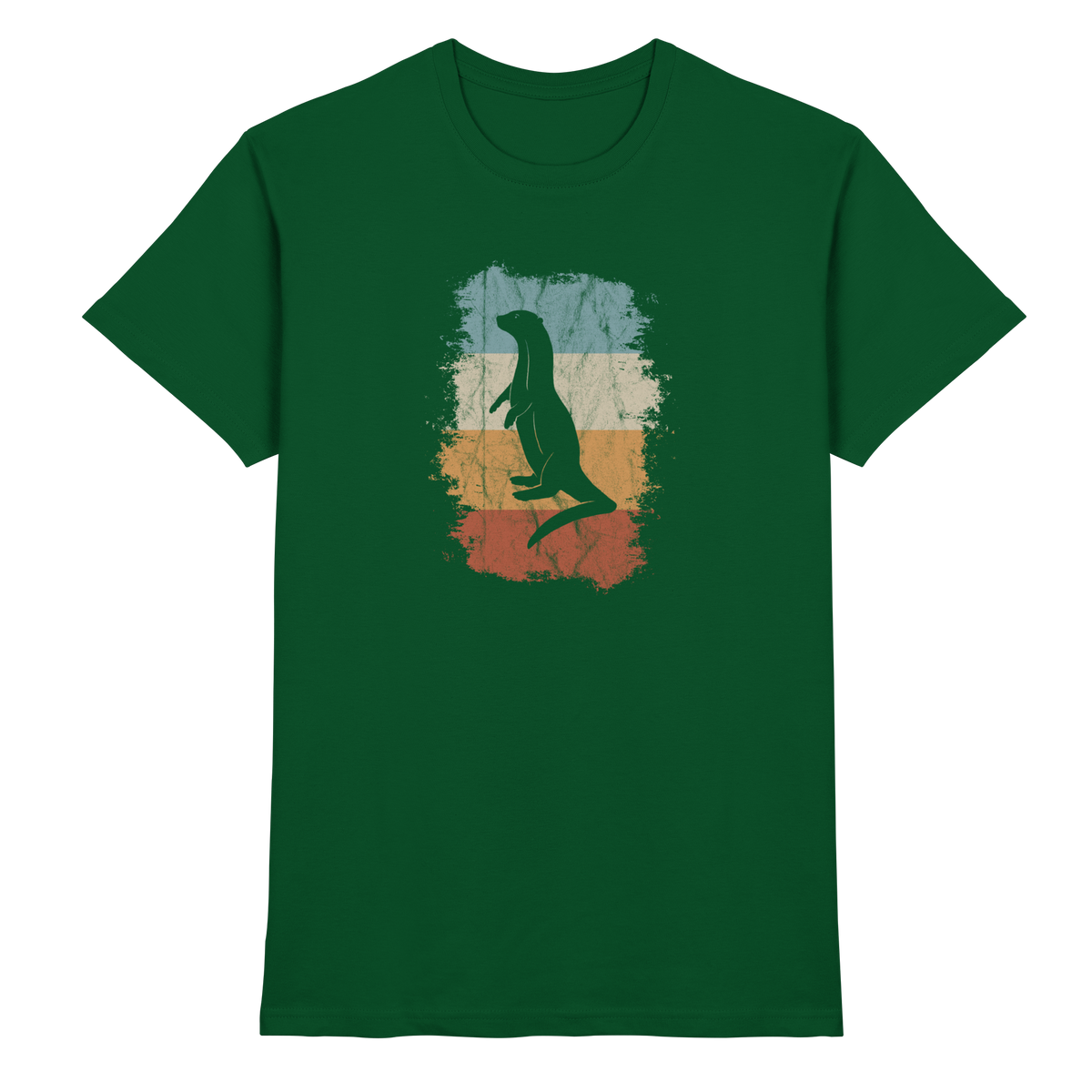 Retro Otter Fischotter Silhouette - Premium Shirt