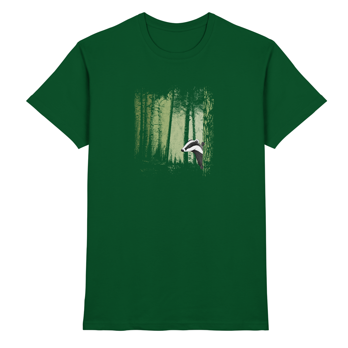 frecher Dachs im Zwielicht Wald - Premium Shirt