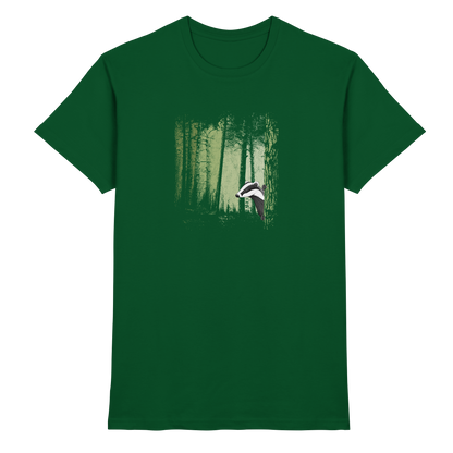 frecher Dachs im Zwielicht Wald - Premium Shirt