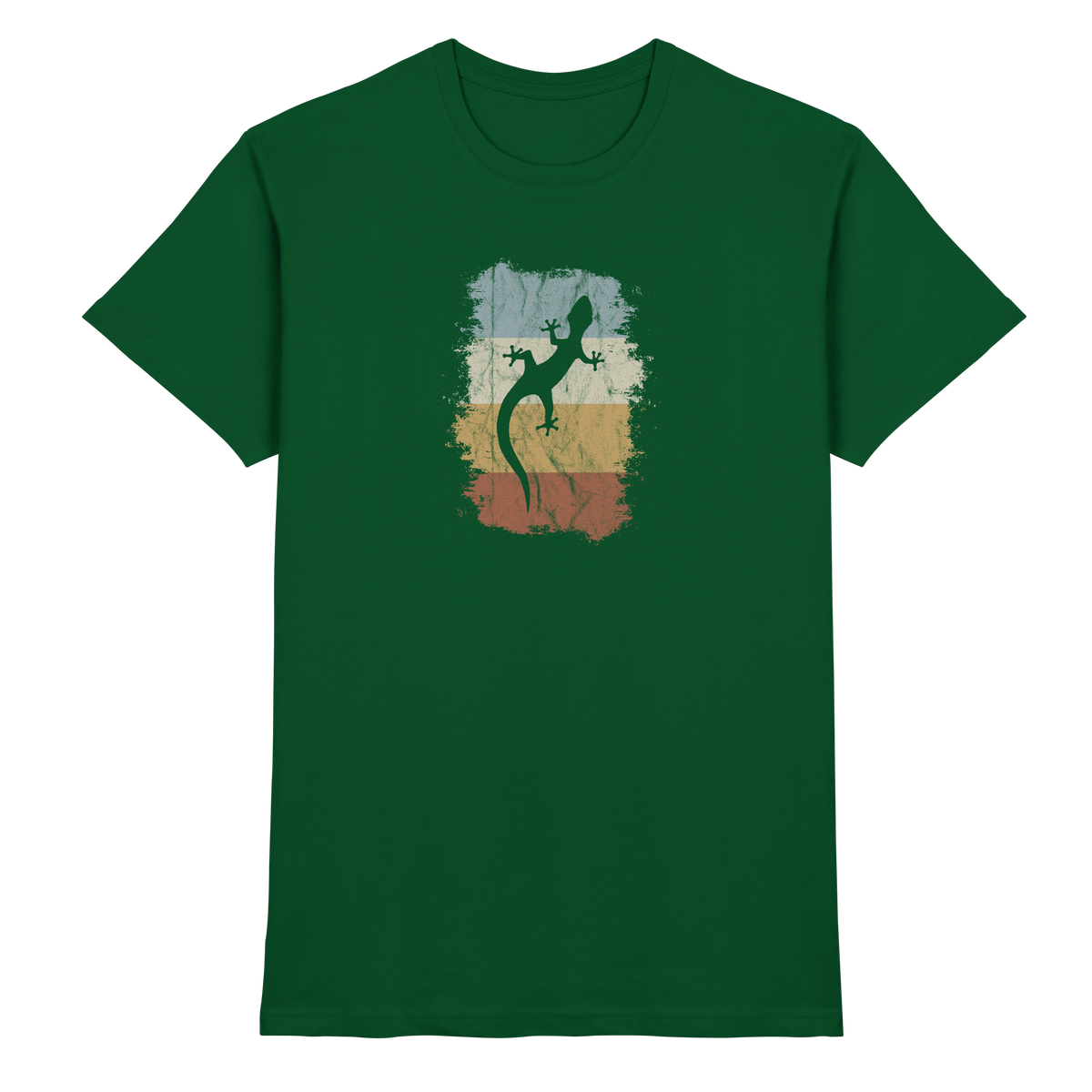 Retro Gecko Salamander Silhouette - Premium Shirt