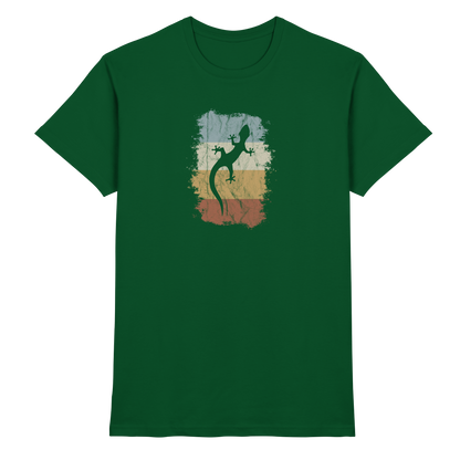 Retro Gecko Salamander Silhouette - Premium Shirt