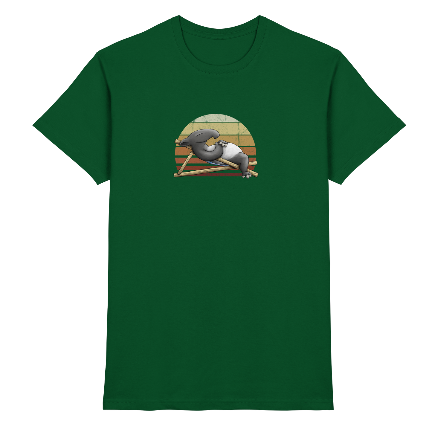 Lässiger Retro Sundown Tapir - Premium Shirt