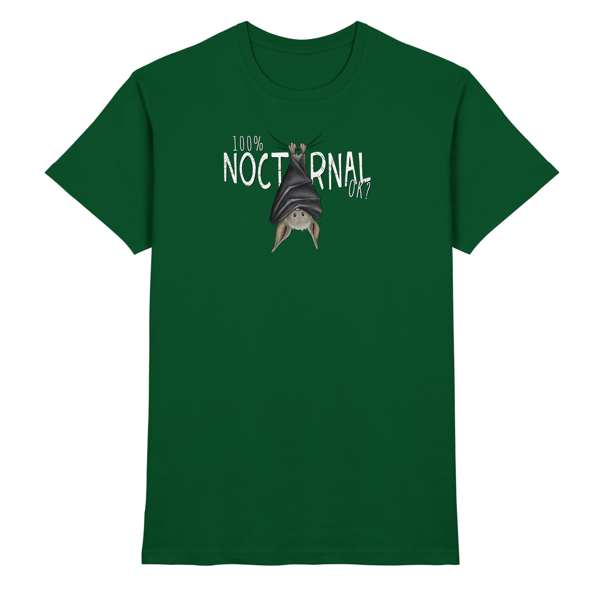 100% nachtaktive Fledermaus - Premium Shirt