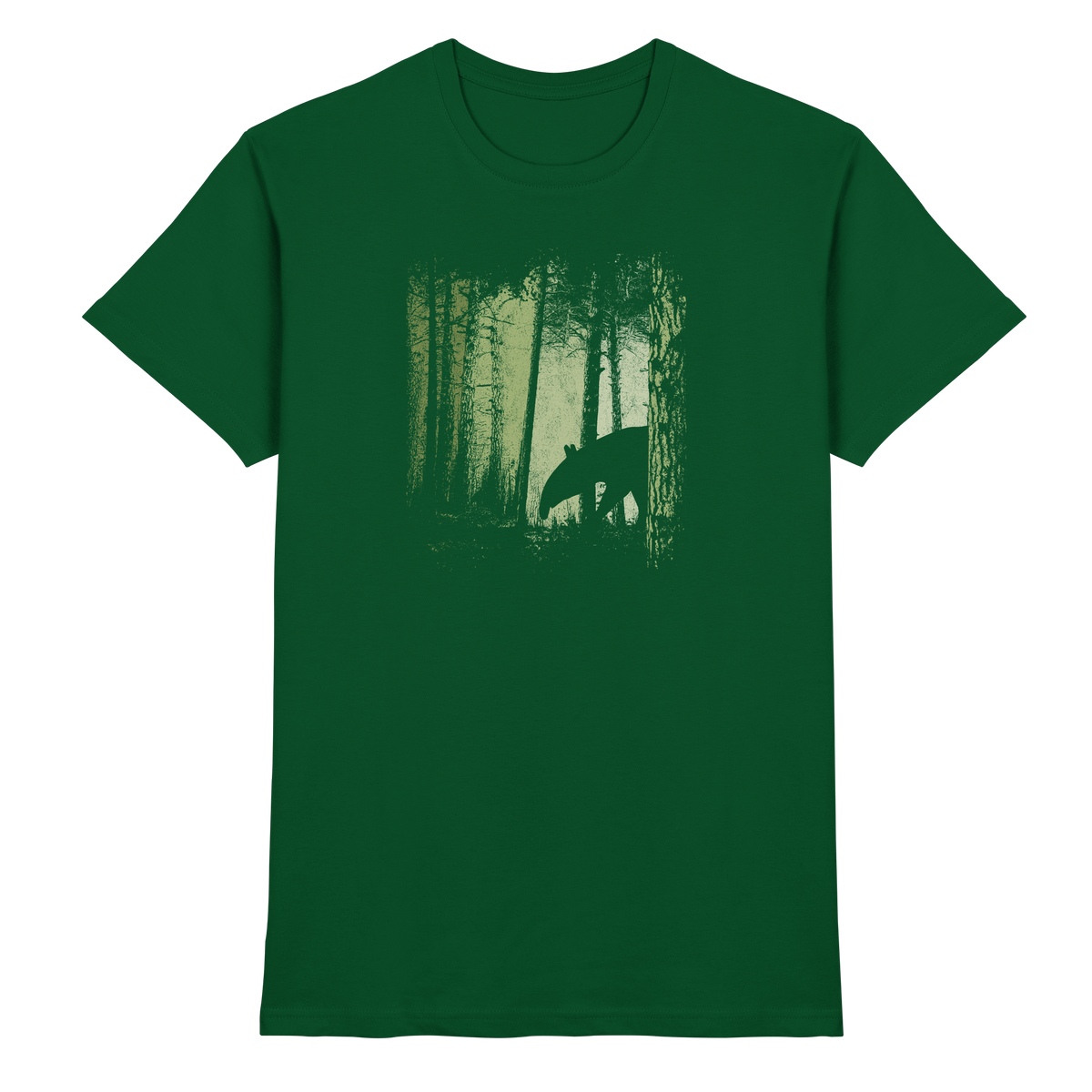 Lässiger Tapir im Zwielicht Wald - Premium Shirt