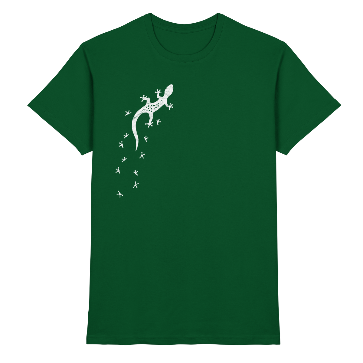 Gecko Eidechse Silhouette hell - Premium Shirt