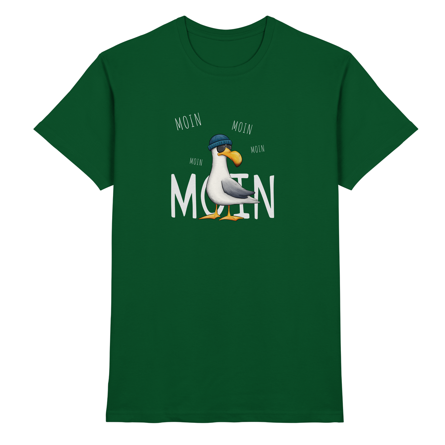Moin Moin Lässige Hipster Möwe  - Premium Shirt
