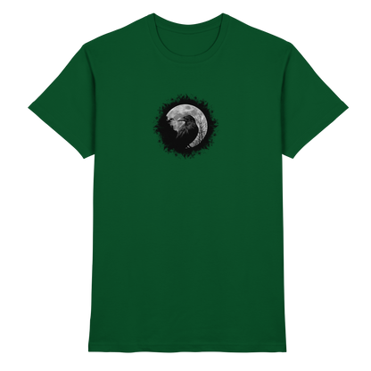 Schwarzer Rabe bei Vollmond  - Premium Shirt