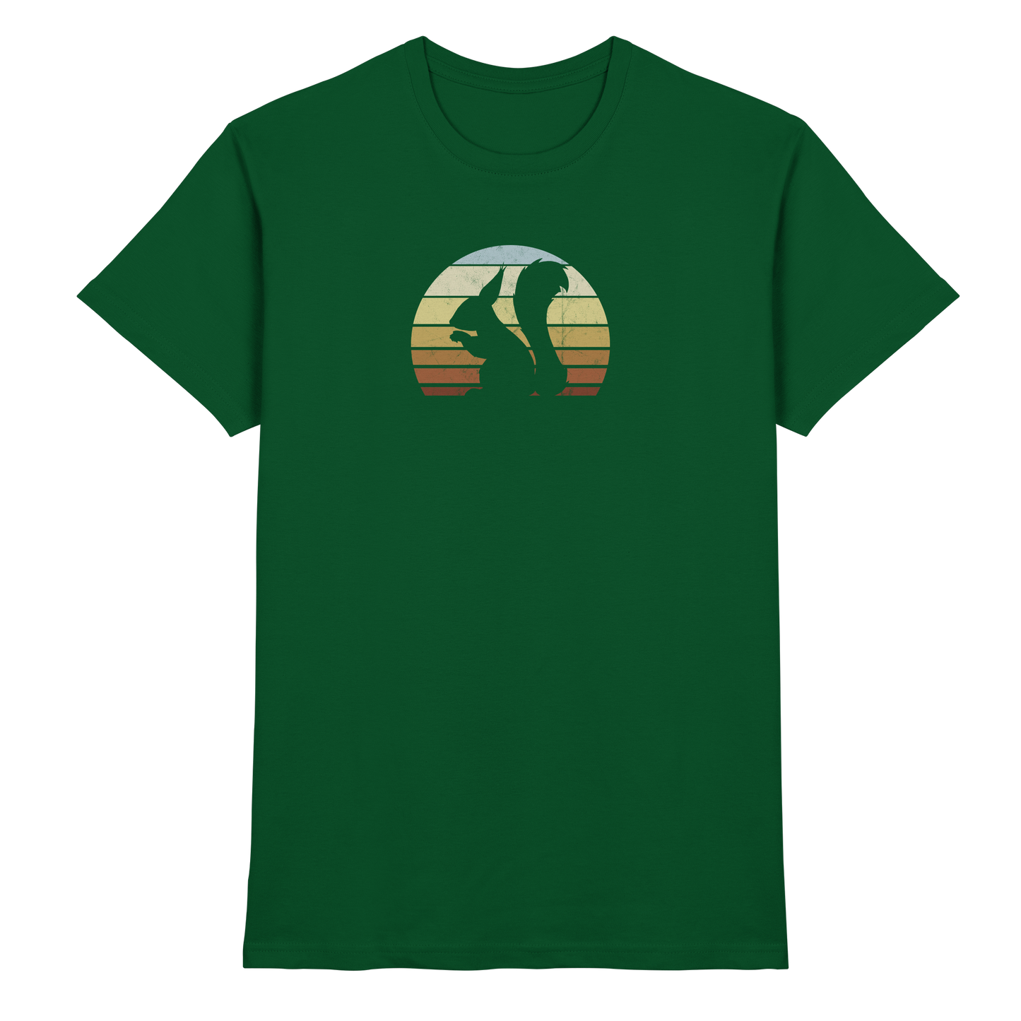 Retro Eichhörnchen Silhouette - Premium Shirt