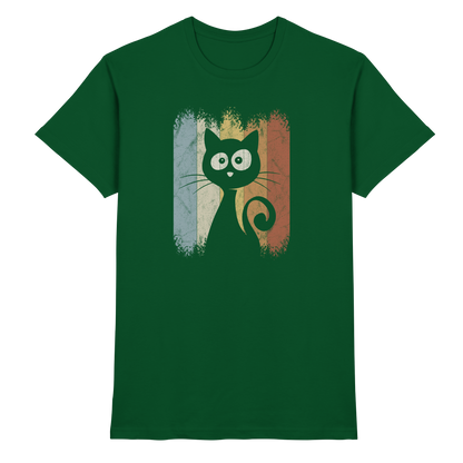 Retro Katze Silhouette - Premium Shirt