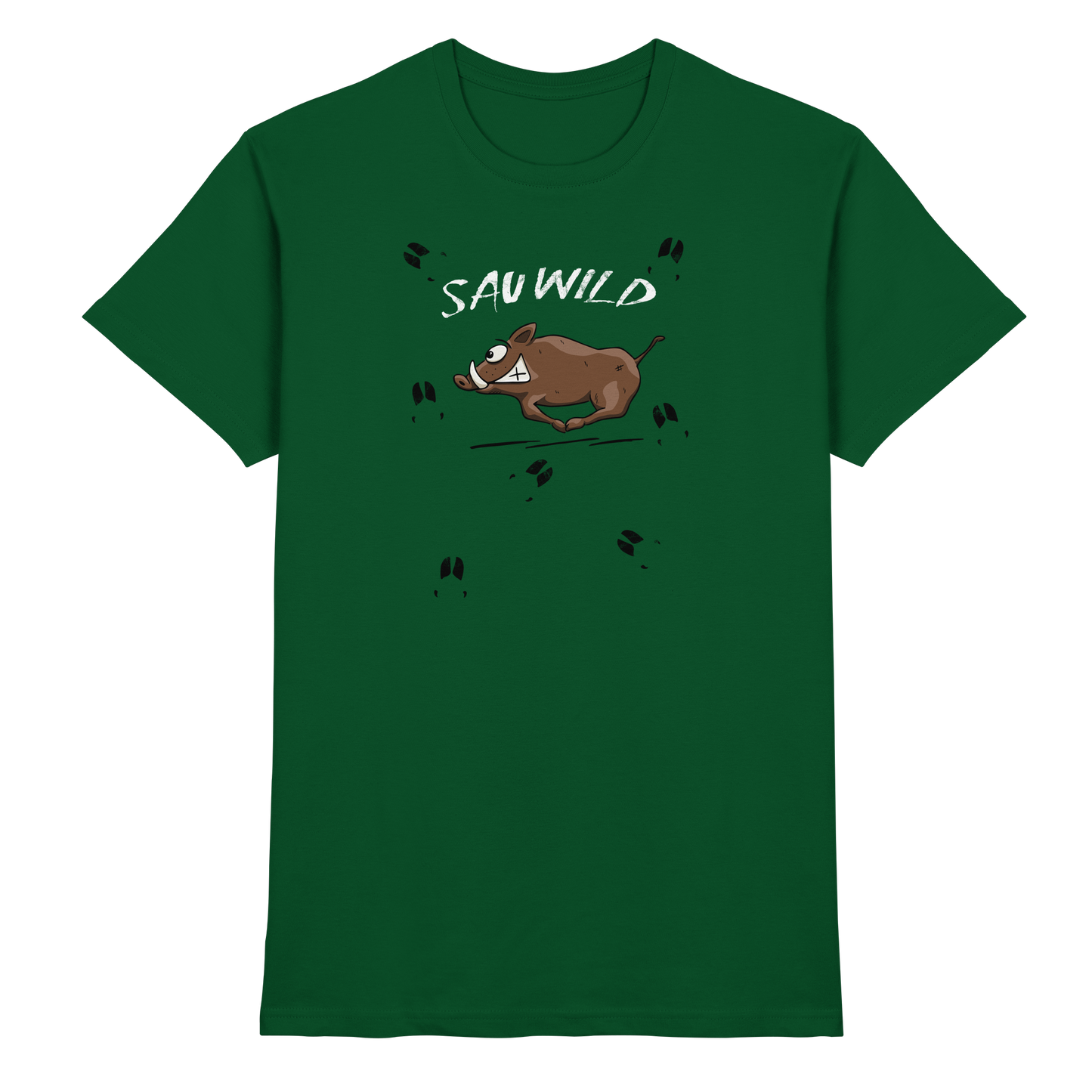 Sauwild wilde Sau | Wildschwein Keiler - Premium Shirt