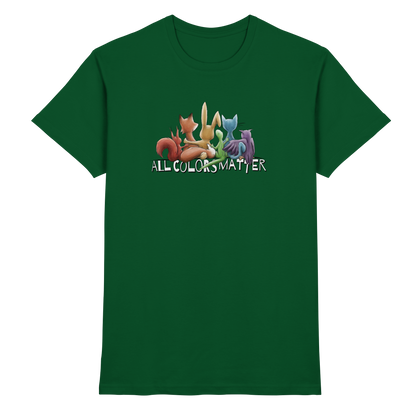 All Colors Matter! Regenbogen Tiere für Vielfalt - Premium Shirt