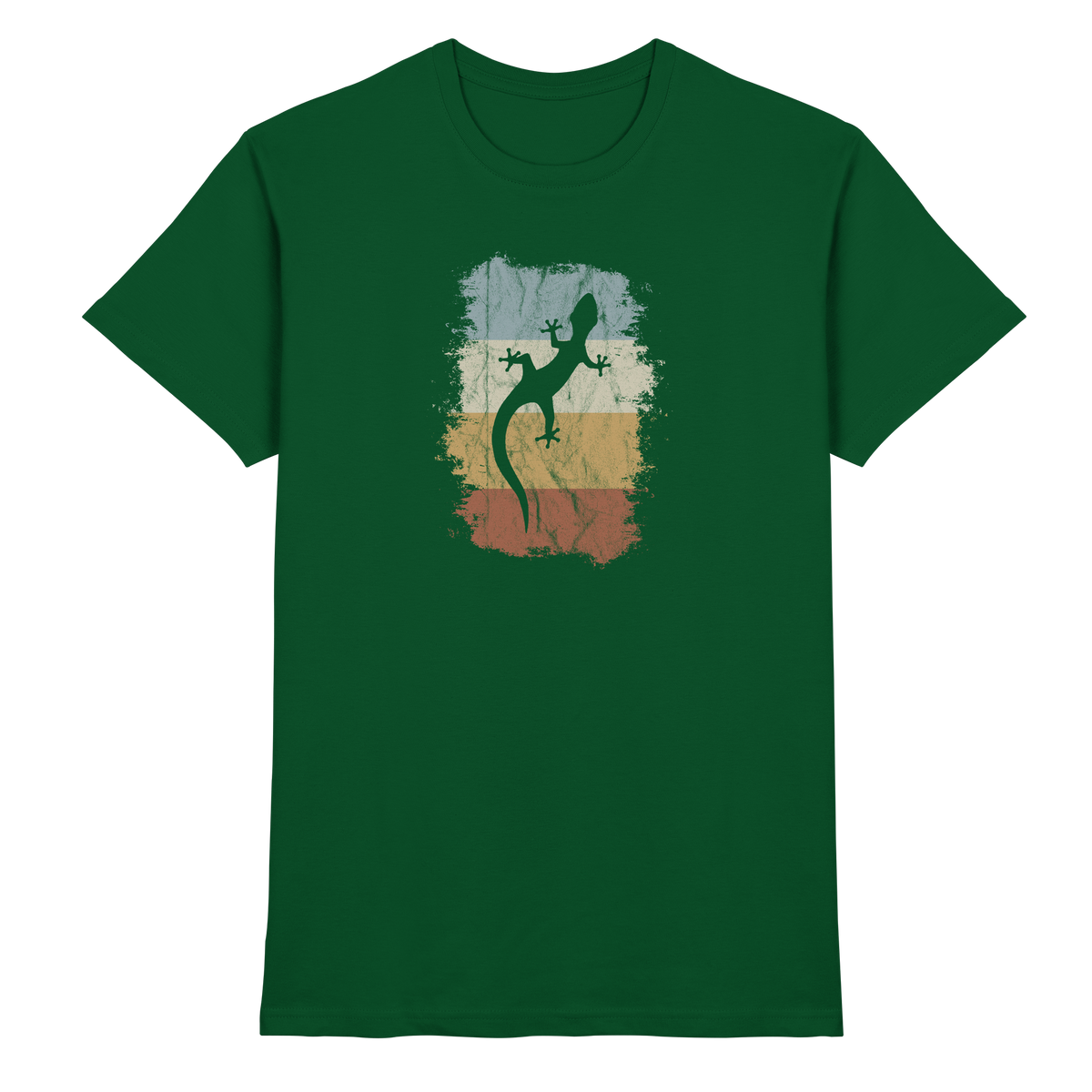 Retro Gecko Salamander Silhouette - Premium Shirt