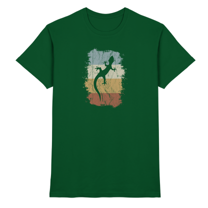 Retro Gecko Salamander Silhouette - Premium Shirt