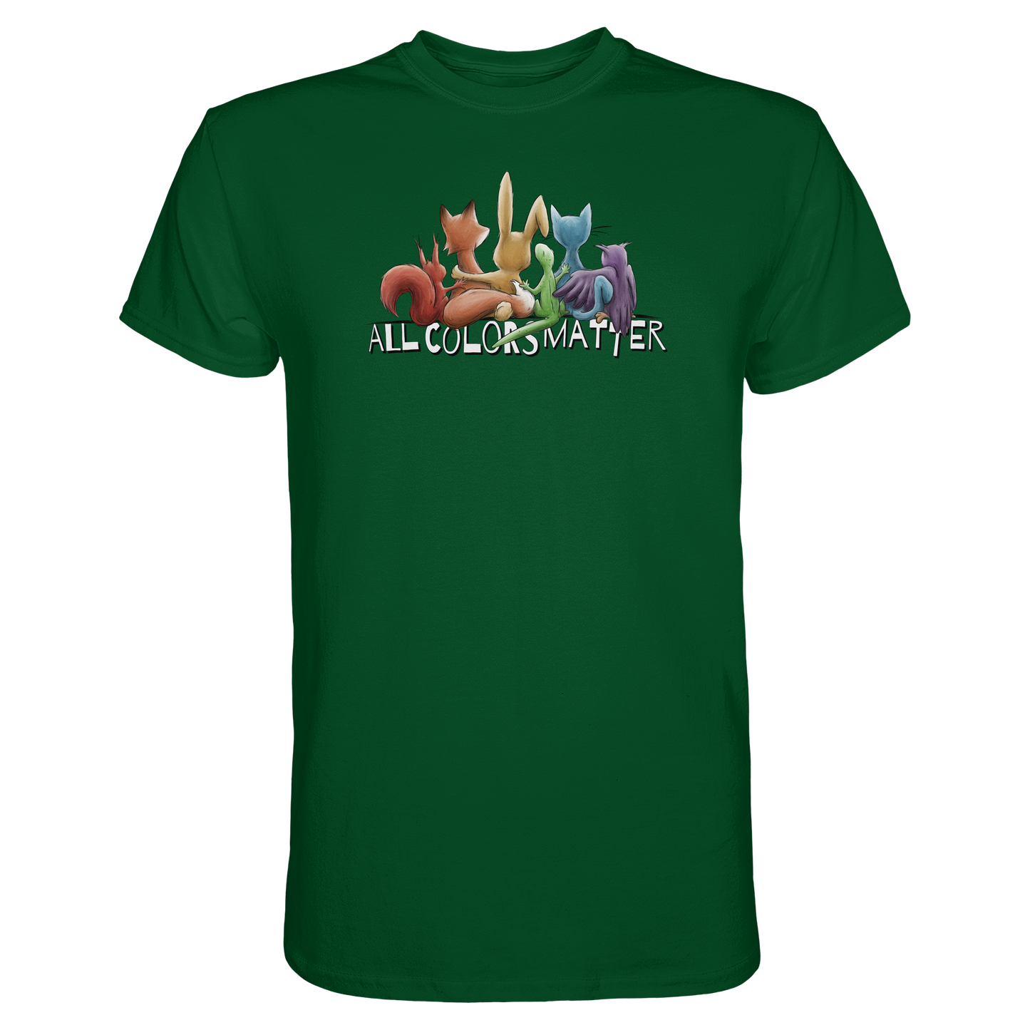 All Colors Matter! Regenbogen Tiere für Vielfalt - Premium Shirt