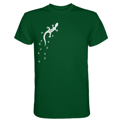 Gecko Eidechse Silhouette hell - Premium Shirt
