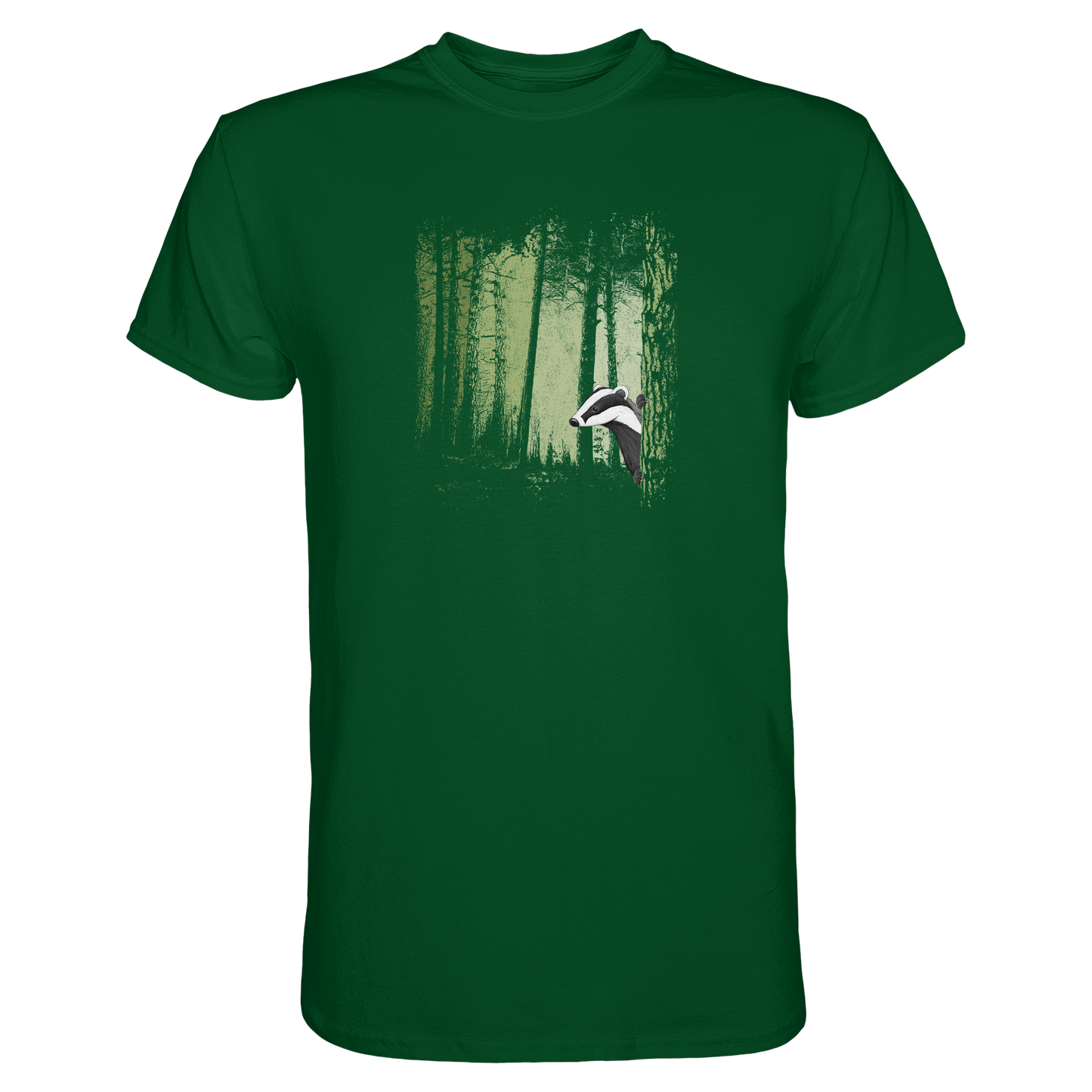 frecher Dachs im Zwielicht Wald - Premium Shirt