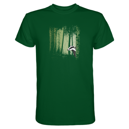 frecher Dachs im Zwielicht Wald - Premium Shirt