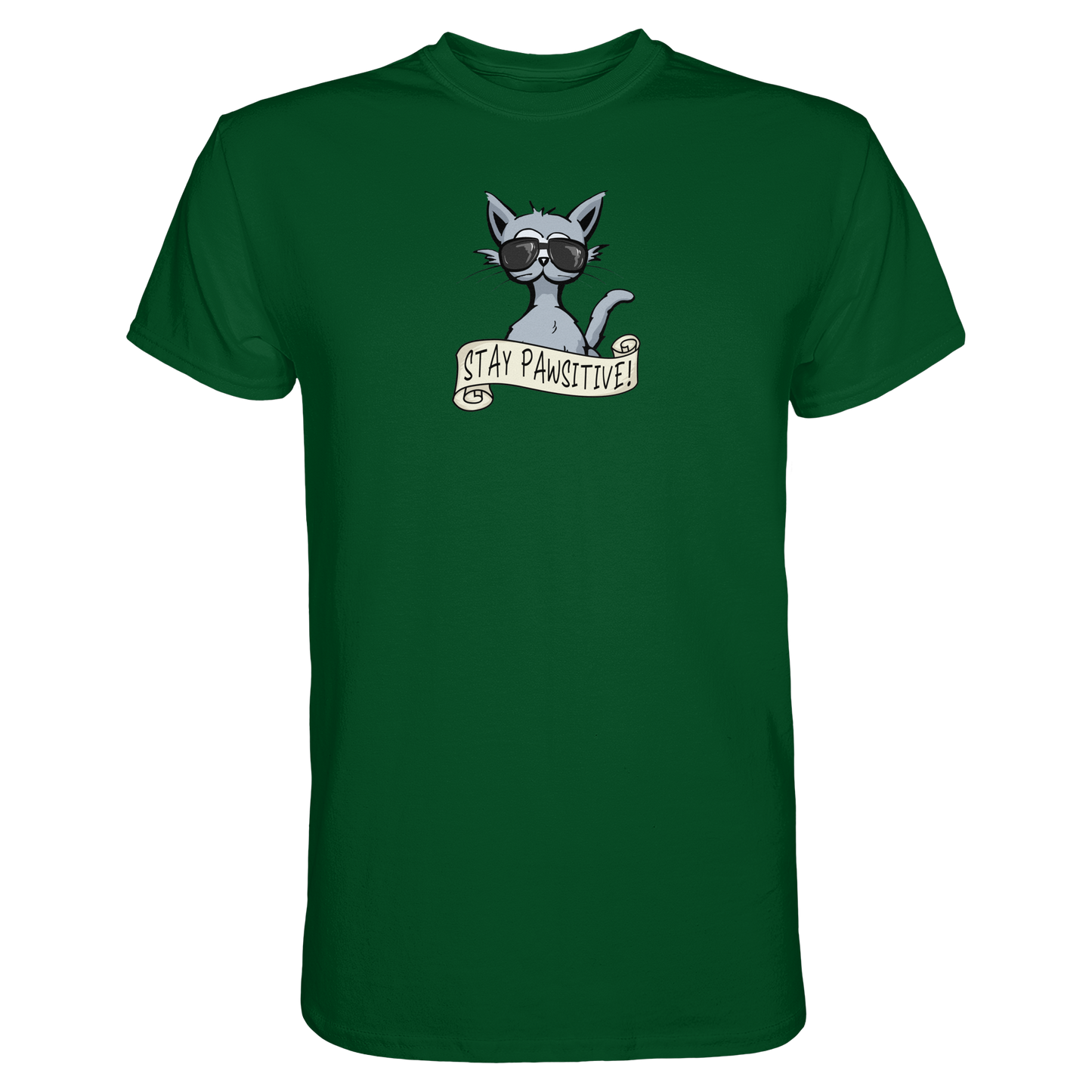 Stay Pawsitive Bleib lässig Hipster Katze - Premium Shirt