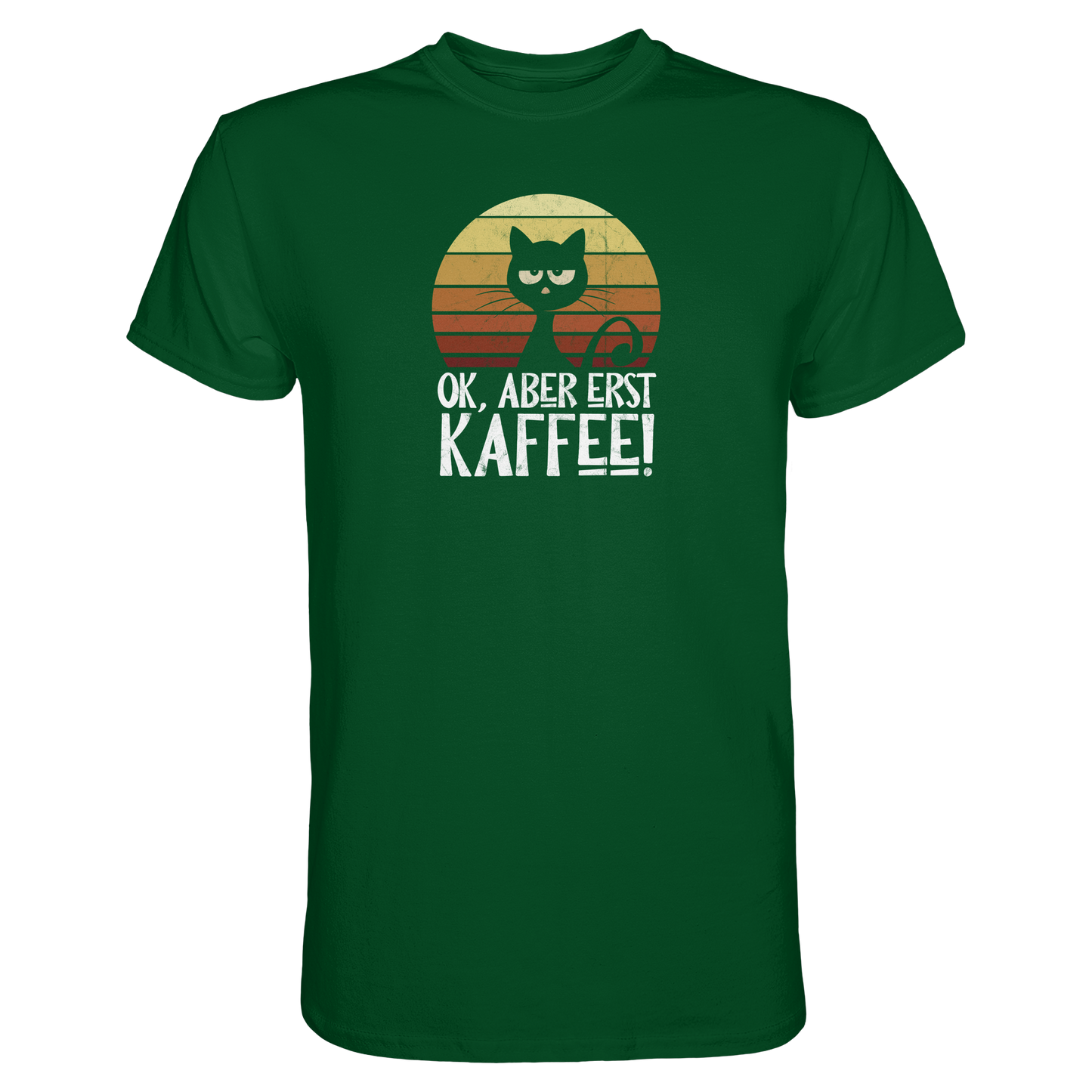 Ok, aber erst Kaffee | launische Katze - Premium Shirt