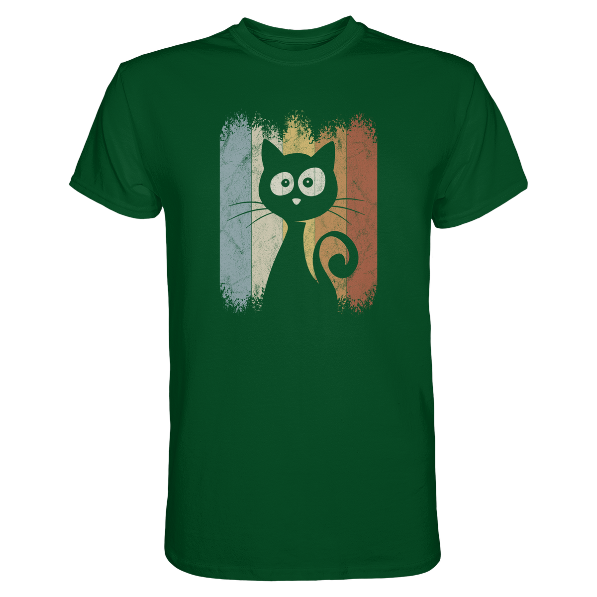 Retro Katze Silhouette - Premium Shirt