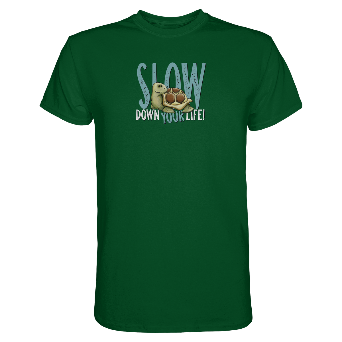Slow Down Your Life Schildkröte - Premium Shirt