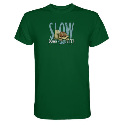 Slow Down Your Life Schildkröte - Premium Shirt