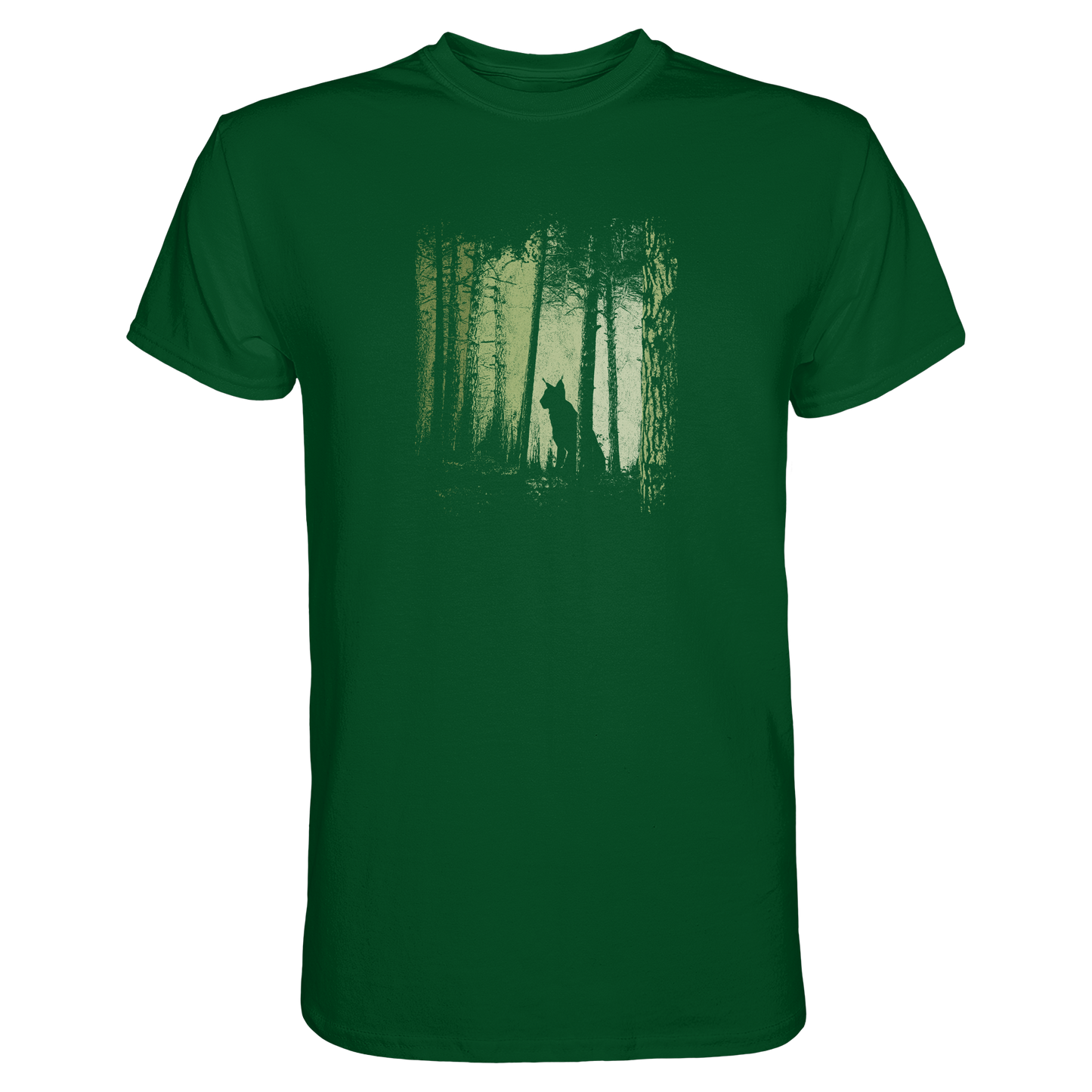 Luchs Wildkatze im Zwielicht Wald - Premium Shirt