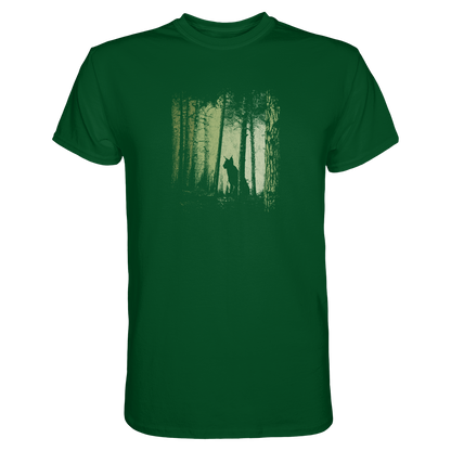Luchs Wildkatze im Zwielicht Wald - Premium Shirt