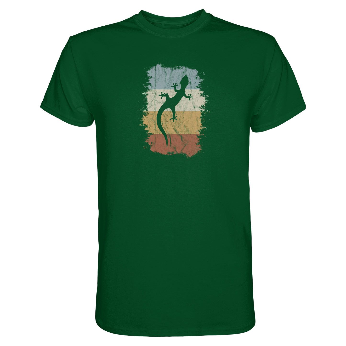 Retro Gecko Salamander Silhouette - Premium Shirt