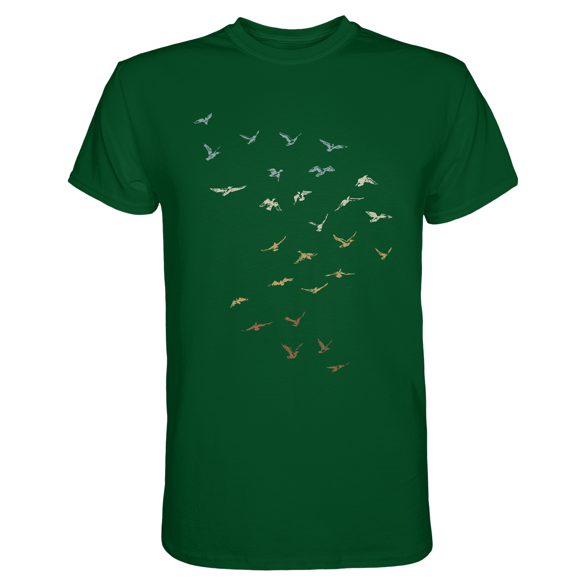 Retro Vogel Schwarm - Premium Shirt