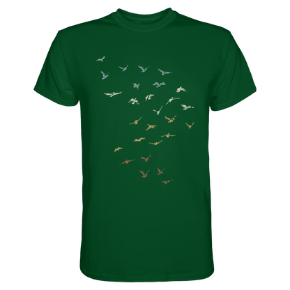 Retro Vogel Schwarm - Premium Shirt