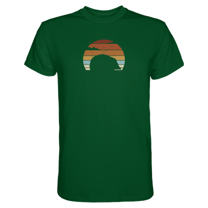 Retro Igel Silhouette im Sonnenuntergang - Premium Shirt