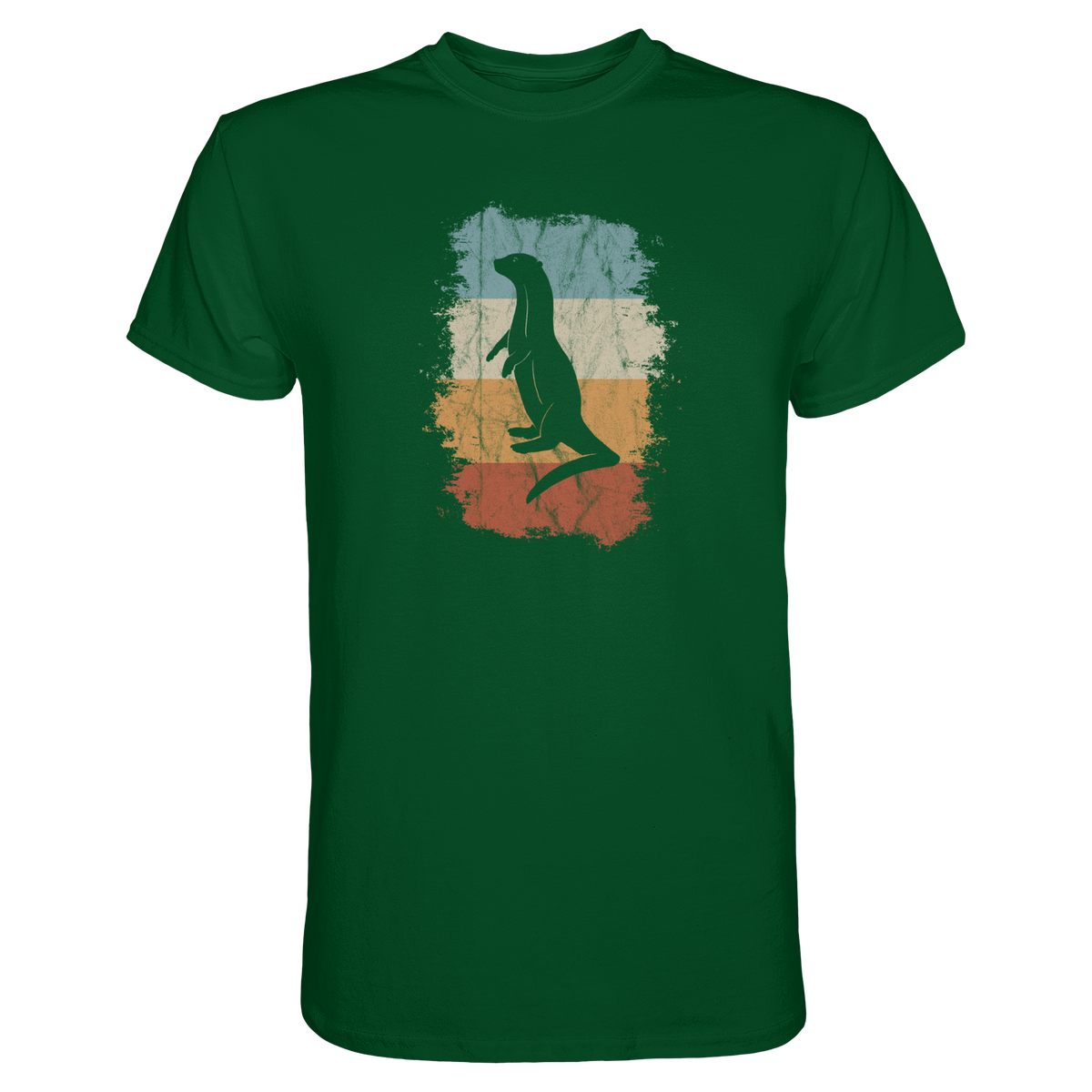 Retro Otter Fischotter Silhouette - Premium Shirt