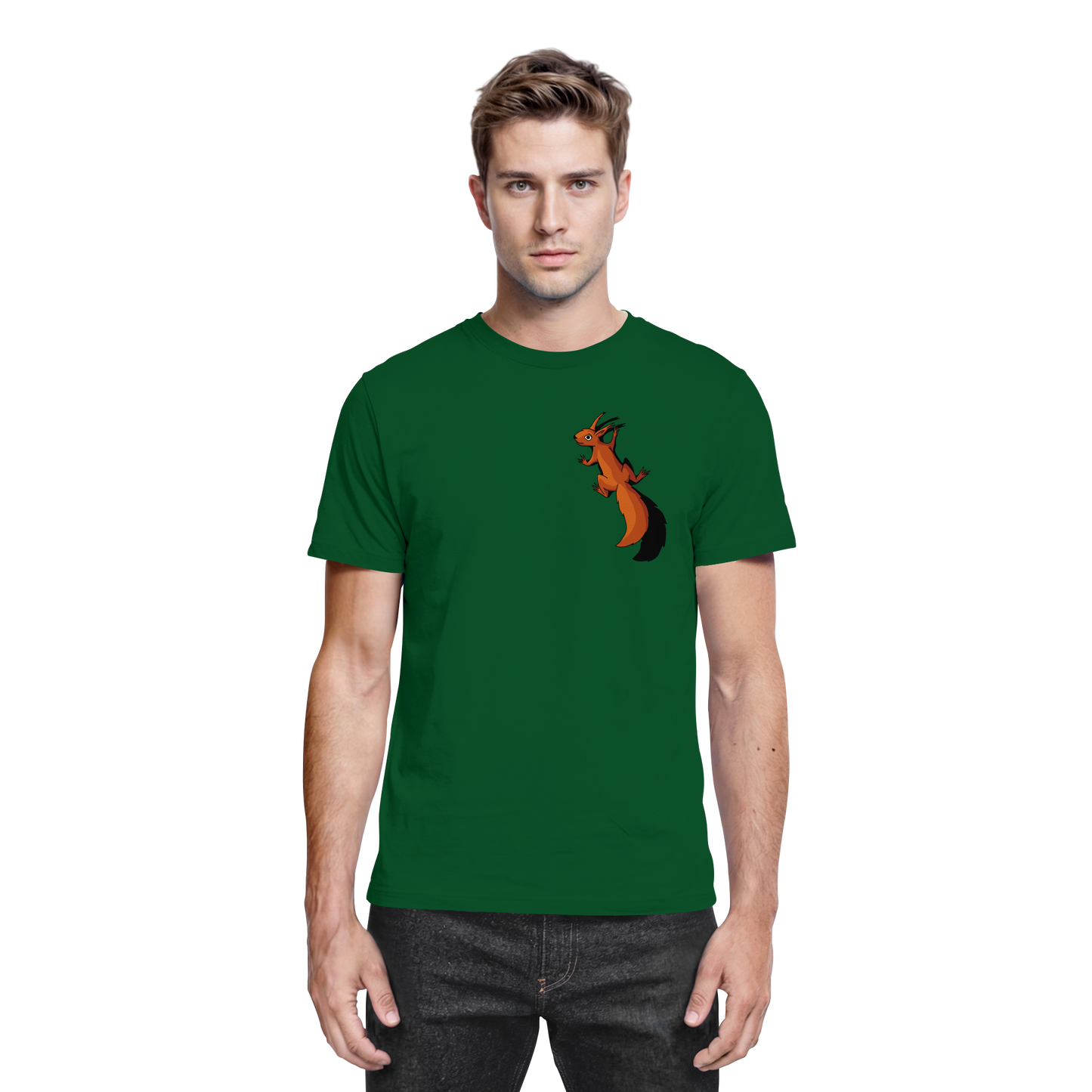 Süßes Eichhörnchen klettert - Premium Shirt