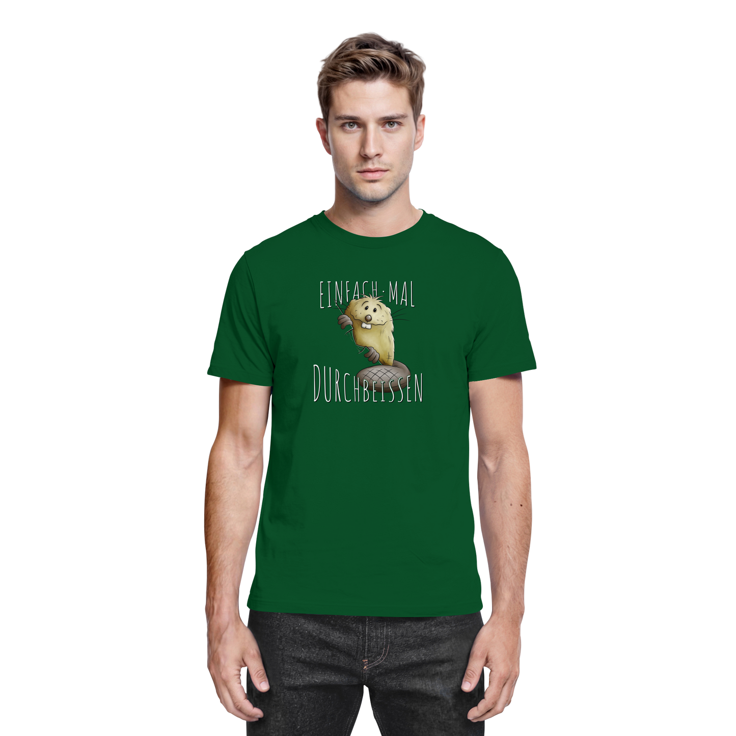 Einfach mal Durchbeissen Biber - Premium Shirt