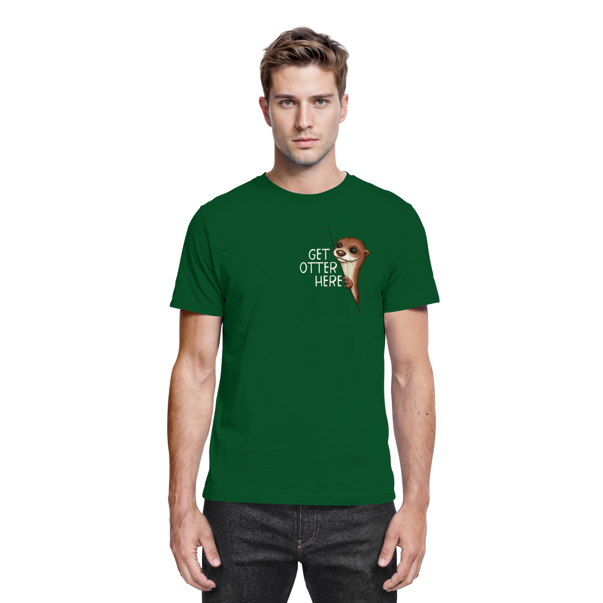 Get Otter Here | Lustiger Otter Kalauer - Premium Shirt