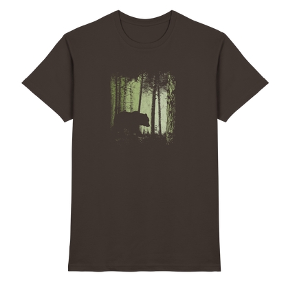 Braunbär im Zwielicht Wald - Premium Shirt