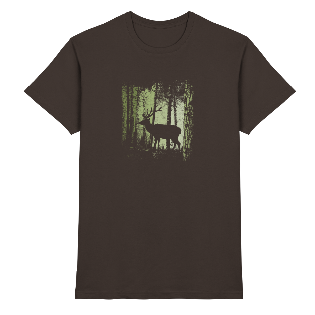 Hirsch im Zwielicht Wald - Premium Shirt