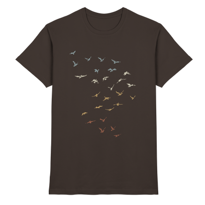 Retro Vogel Schwarm - Premium Shirt