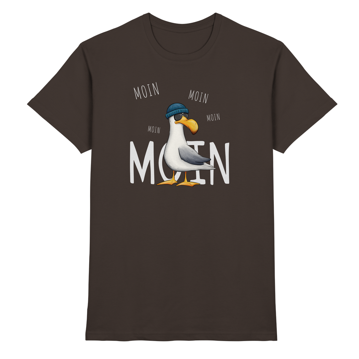 Moin Moin Lässige Hipster Möwe  - Premium Shirt