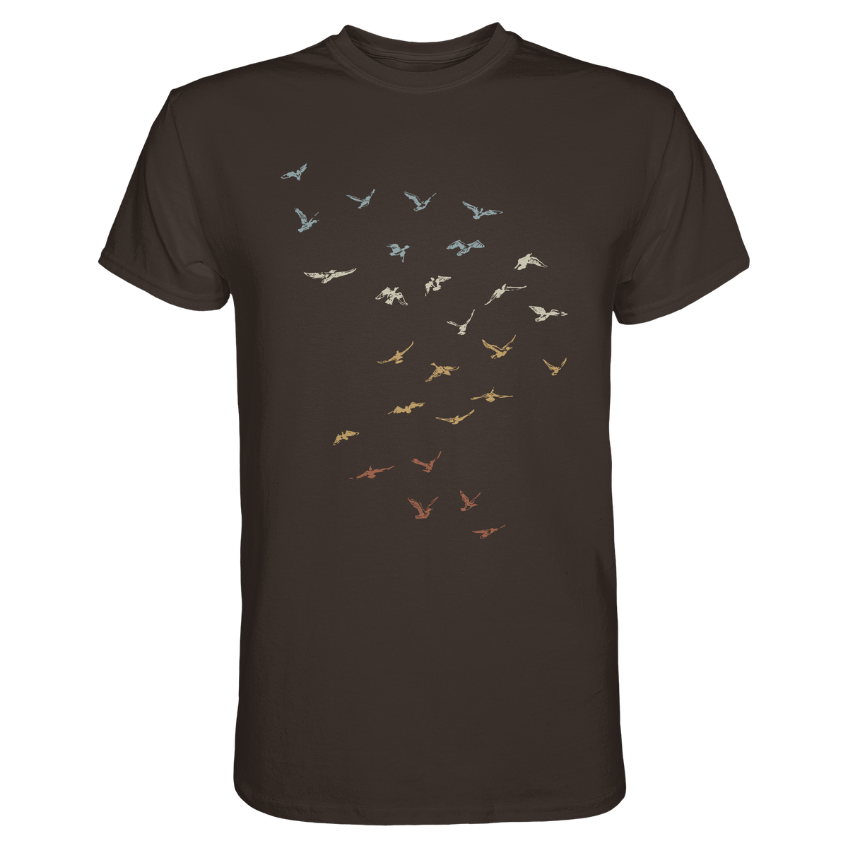 Retro Vogel Schwarm - Premium Shirt