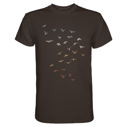 Retro Vogel Schwarm - Premium Shirt