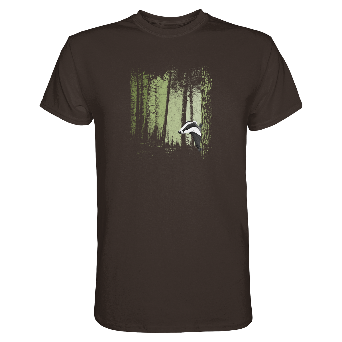 frecher Dachs im Zwielicht Wald - Premium Shirt