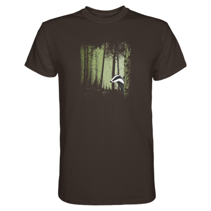 frecher Dachs im Zwielicht Wald - Premium Shirt
